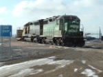 BNSF 2884 GP39M sitting in the yard
